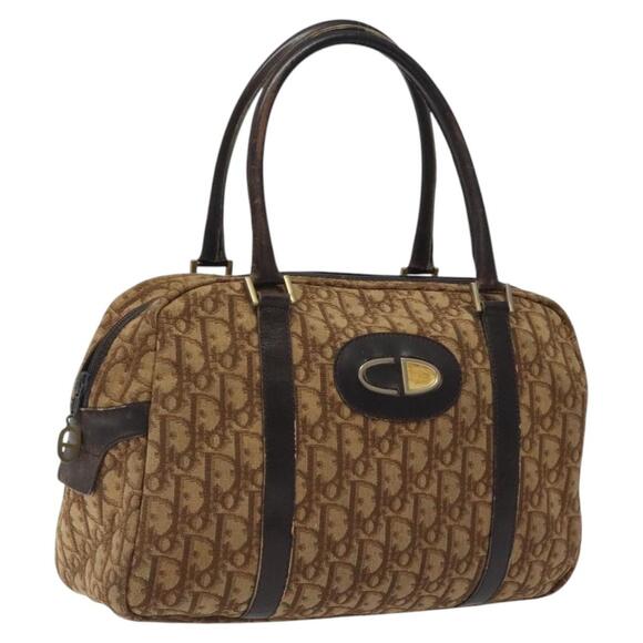 DIOR Trotter Canvas Hand Bag Brown - Picture 1 of 12